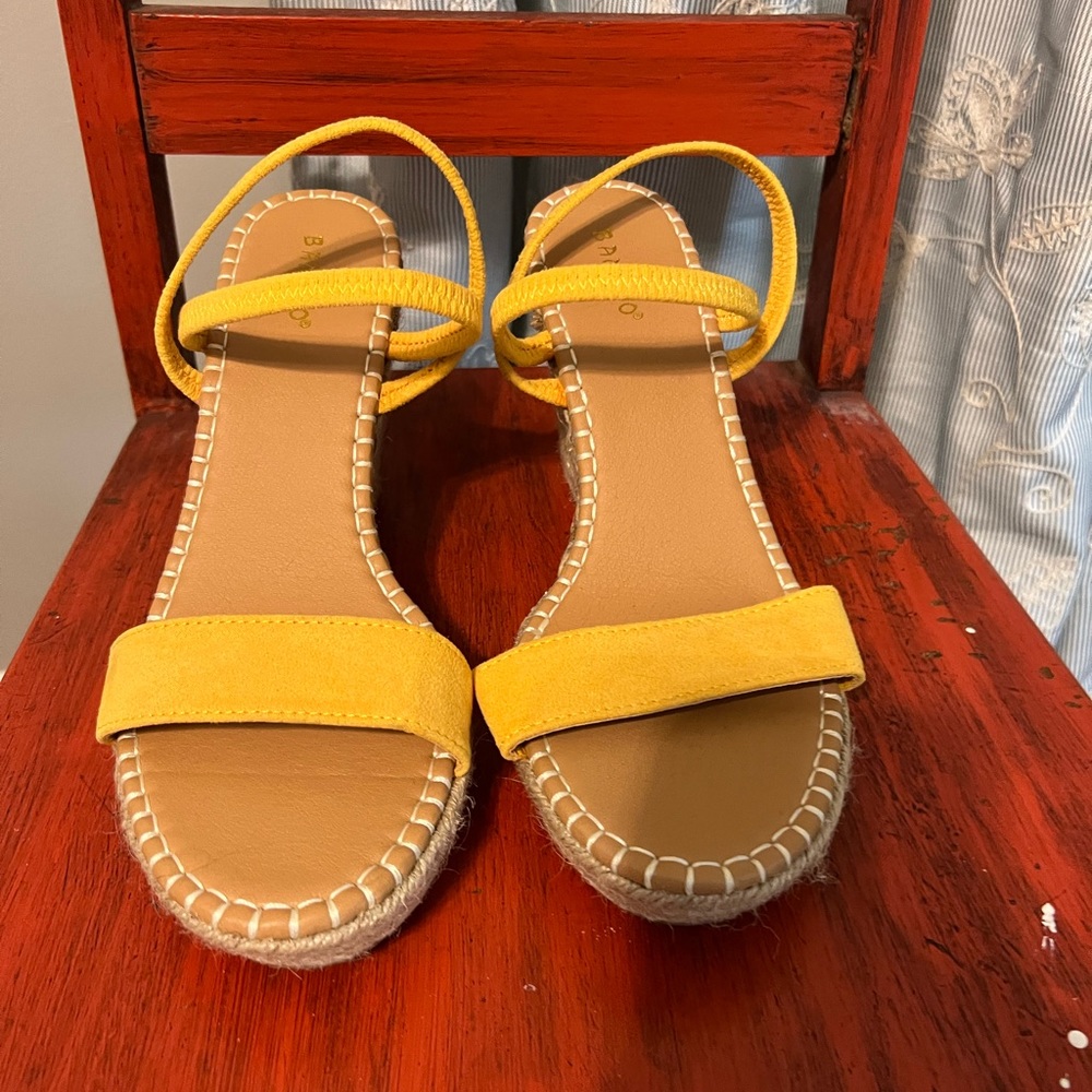 Yellow Bamboo wedges.